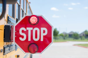 A  stoppedschool bus