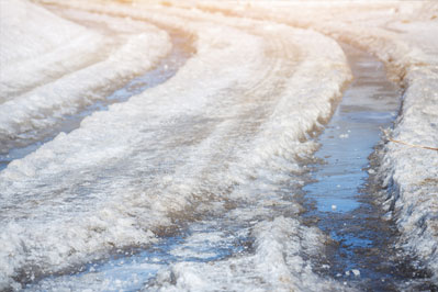 Icy roads in Texas