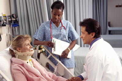 Workers’ Compensation - Woman injured in hospital bed