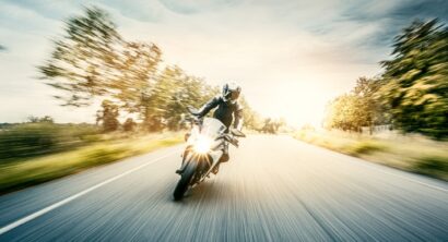 Man riding motorcycle