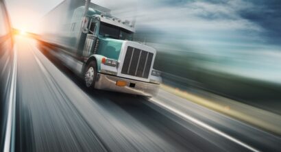 18-wheeler on freeway