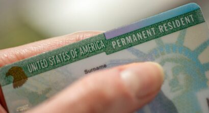 Photo of green card