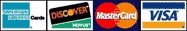 American Express | Discover | MasterCard | Visa