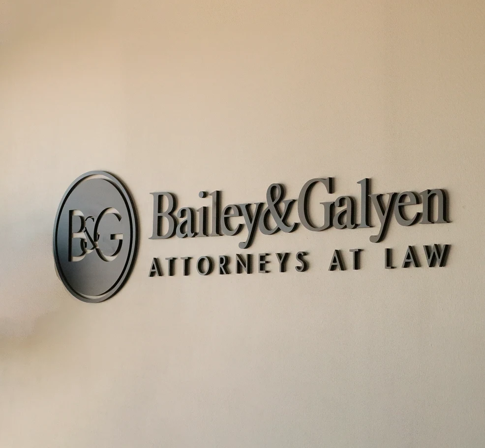 Mesquite Divorce Lawyer 6 Baily & Galyen Office Wall