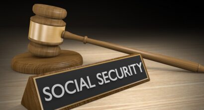 Social Security law and government welfare benefits assistance concept
