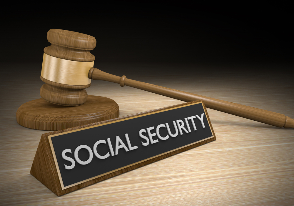 Social Security law and government welfare benefits assistance concept