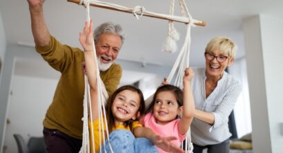 Grandparents’ and grandchildren playing.