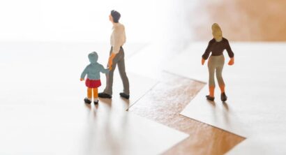 Image of divorce and child custody, family issue, parents and children