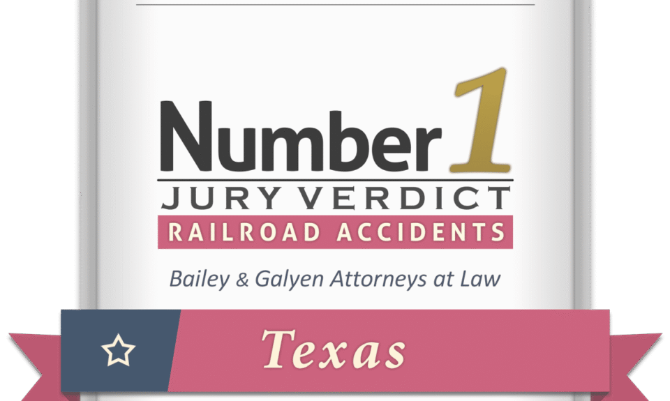 Bailey & Galyen Attorneys Secure Largest Railroad Accident Verdict in Texas in 2024