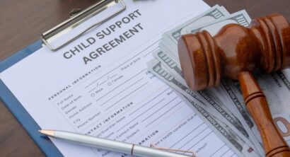Photo of a shild support agreement