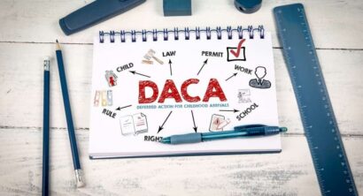 DACA Deferred Action for Childhood Arrivals on Notepad.