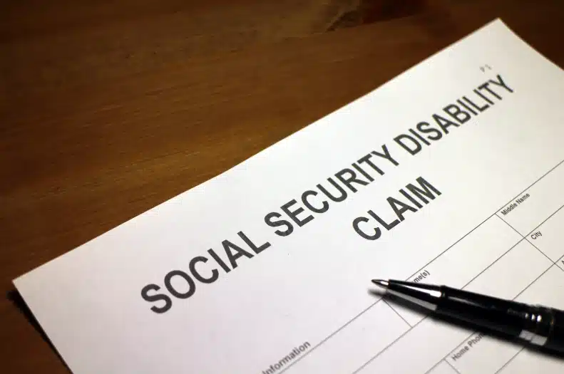 Social Security Disability Claim form