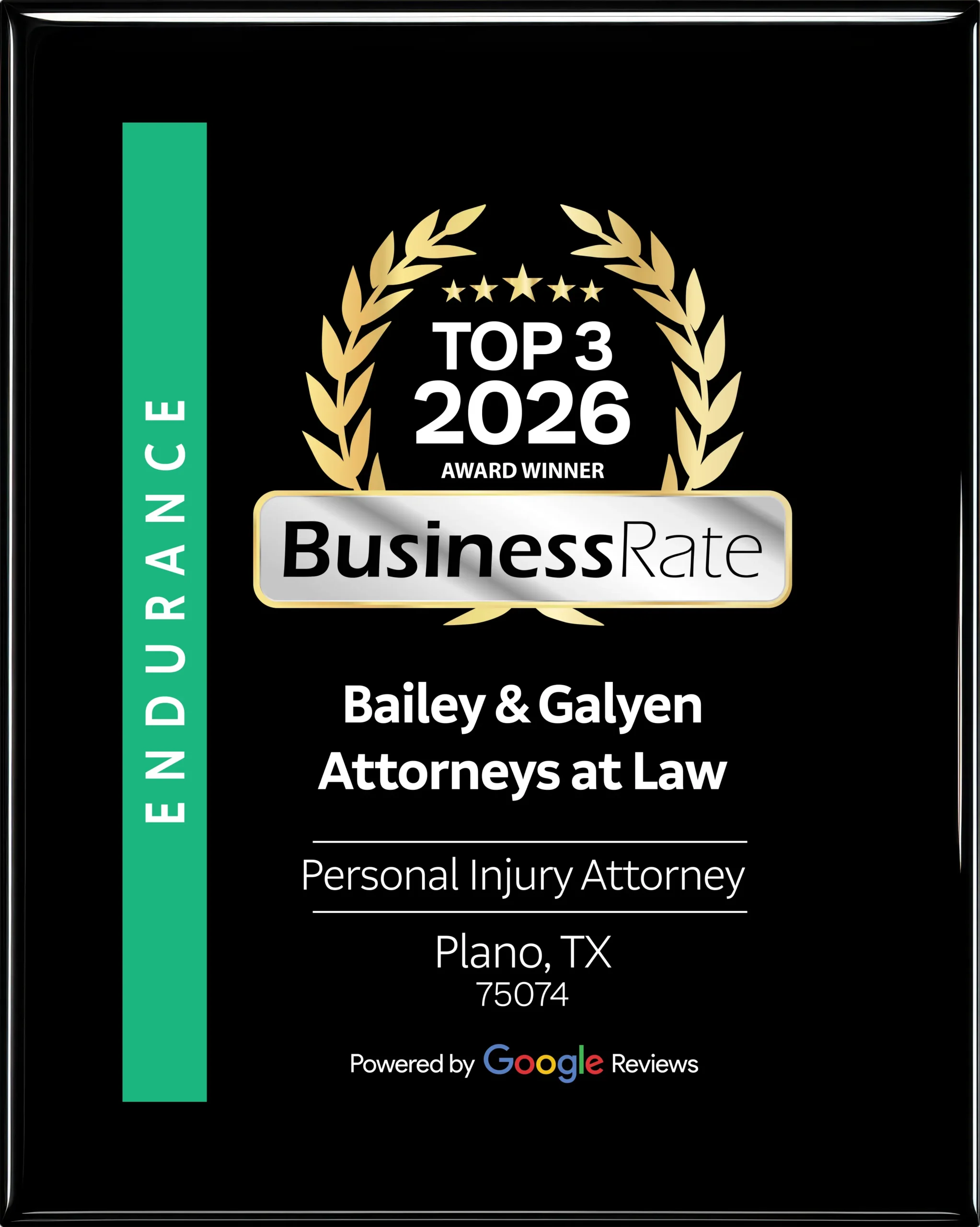 Bailey & Galyen Recognized Among the Top 3 Personal Injury Attorneys in Plano, TX for 2026