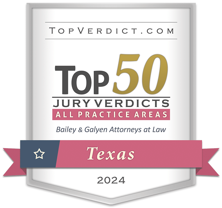 Los 50 veredictos más importantes por lesiones personales en Texas en 2024 según Bailey & Galyen.