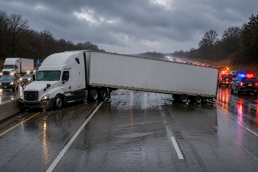 Who Is Liable for a Jackknife Truck Accident in Texas?